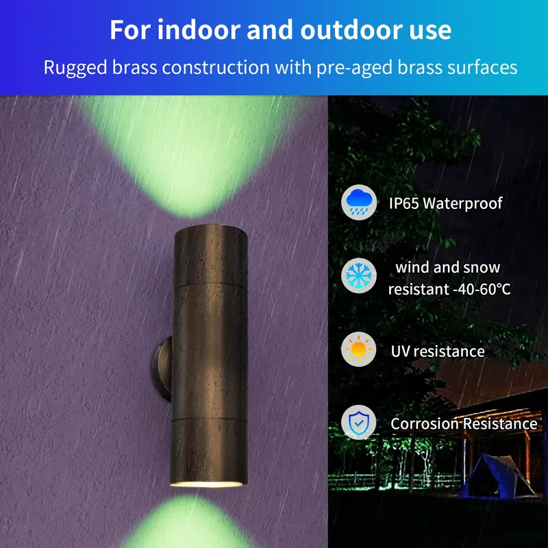 Durable Brass Outdoor LED Wall - Smart Garden Is review and price