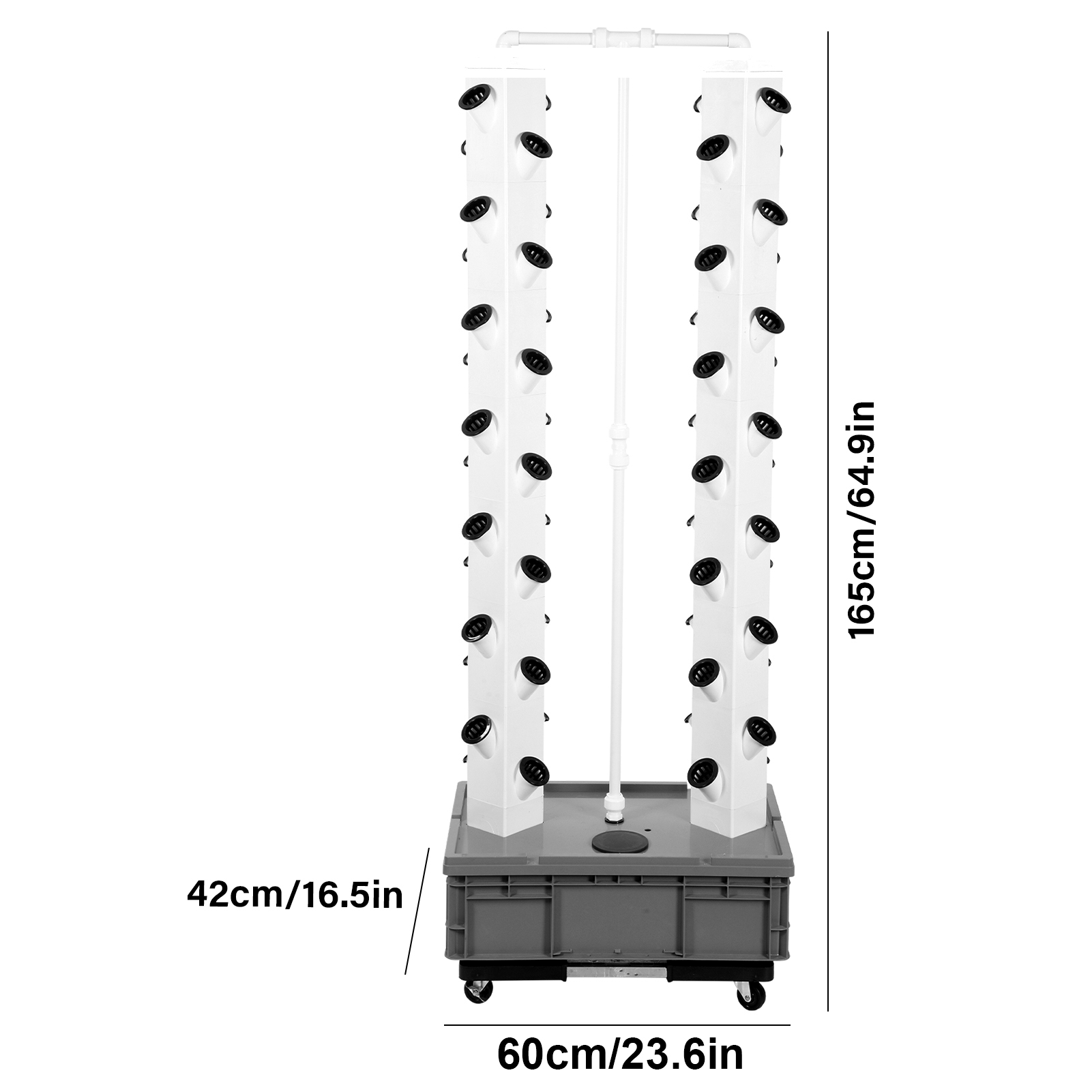56 Slots Hydroponics Tower, Ve - Vertical Planter Tower review and price