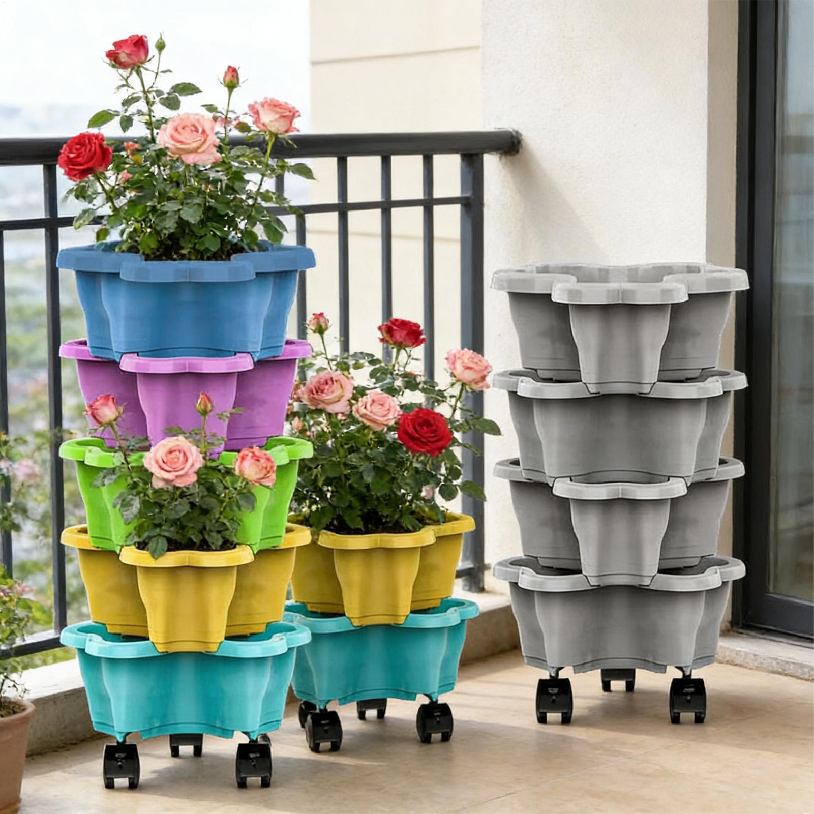 4/5 Tiers Flowerpot Vertical T - Vertical Planter Tower review and price