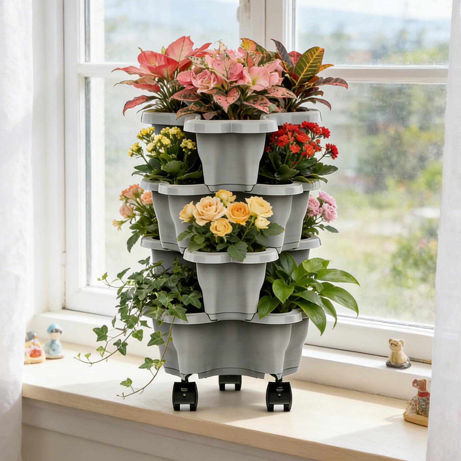 4/5 Tiers Flowerpot Vertical T - Vertical Planter Tower review and price