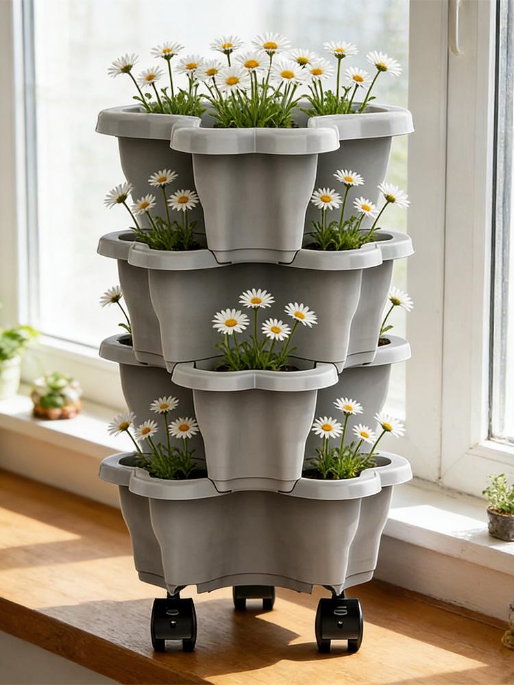 4/5 Tiers Flowerpot Vertical T - Vertical Planter Tower review and price