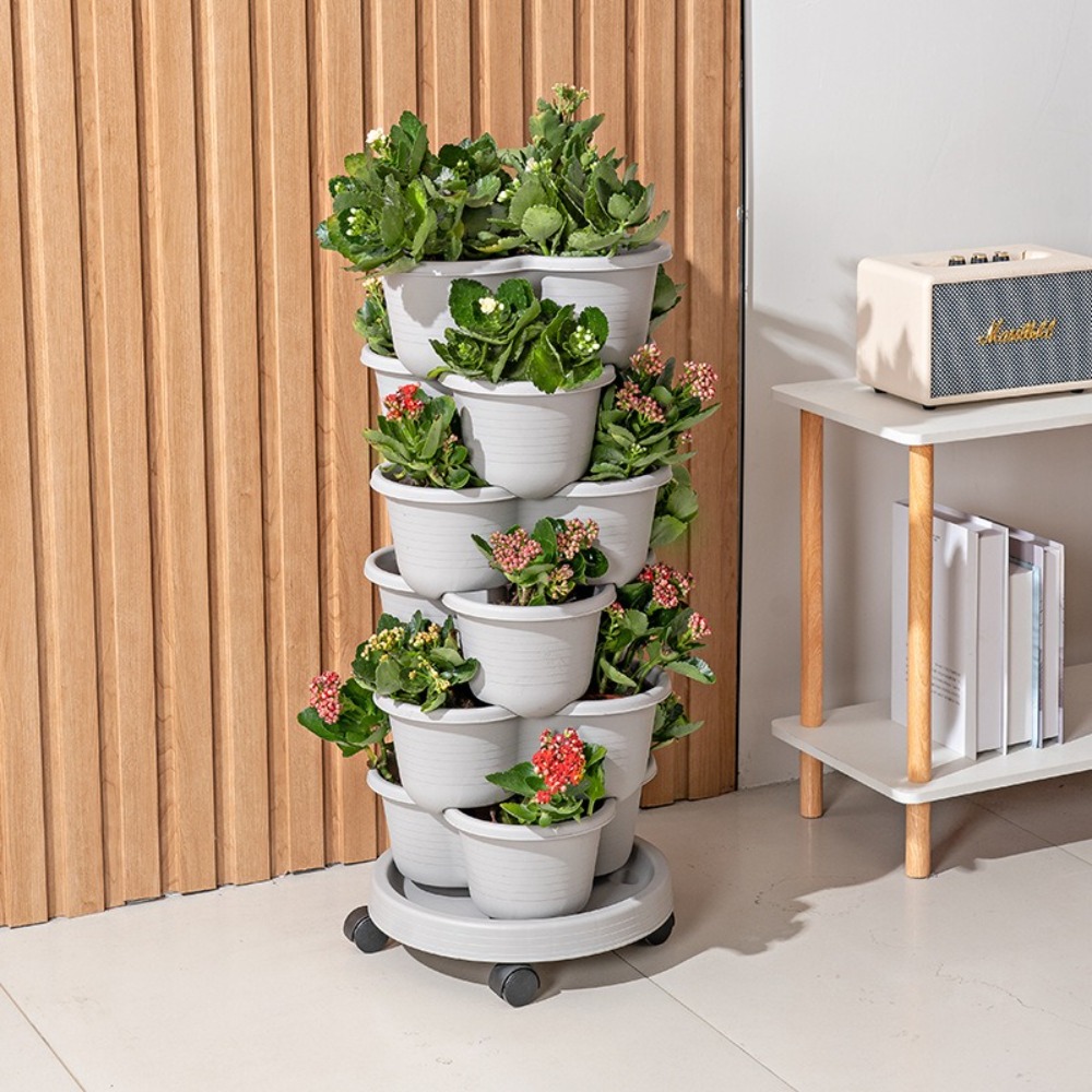 Vertical Tower Stackable Flowe - Vertical Planter Tower review and price